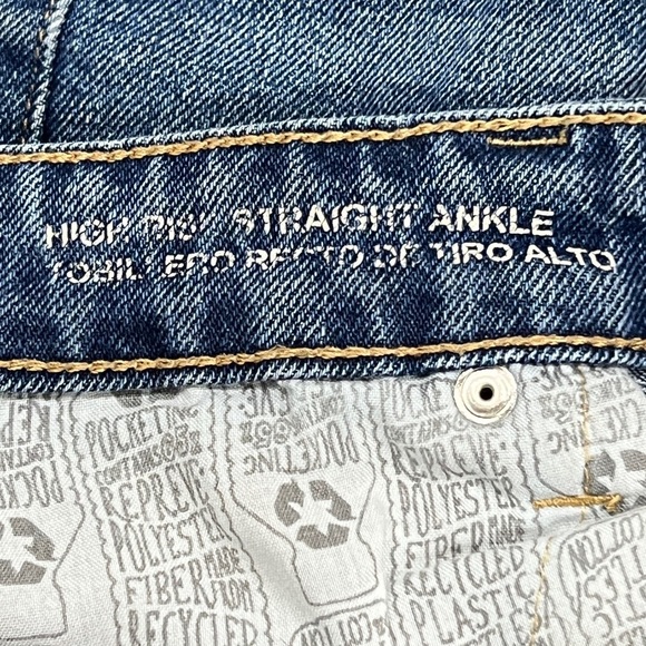 Wild Fable High Rise Straight Ankle Rough Hem Jeans Size 2 Women’s - Picture 4 of 7